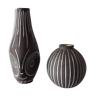 Danish vintage 2 stoneware vases