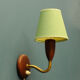 Retro teak wall lamp from the 1950s