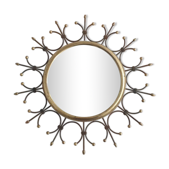 Vintage old sun mirror 43cm