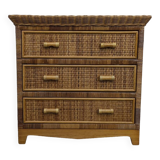 Rattan and wicker chest of drawers
