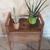Bench chest gilded oak