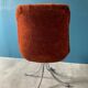 Series of 6 velvet/chrome swivel chairs from the 70s