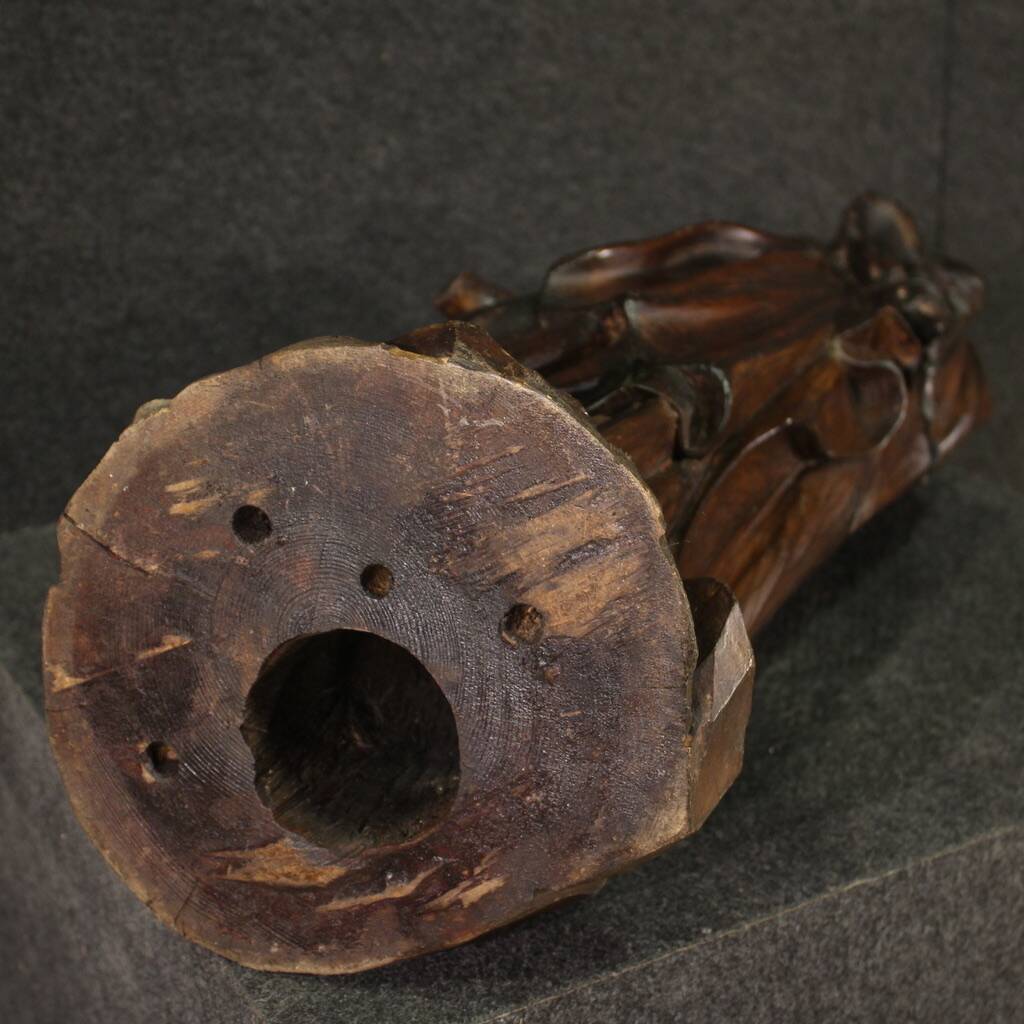 19th century religious wooden sculpture Madonna