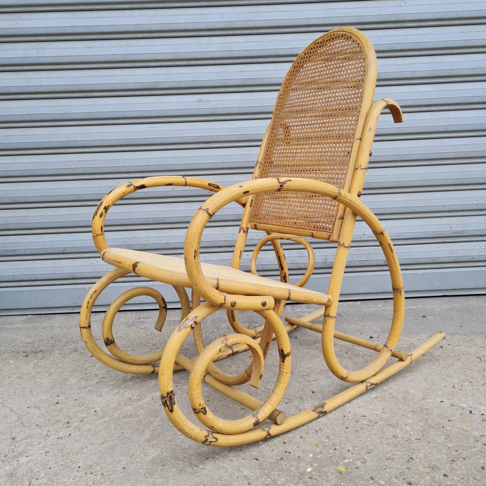 Rattan flesh rocking chair