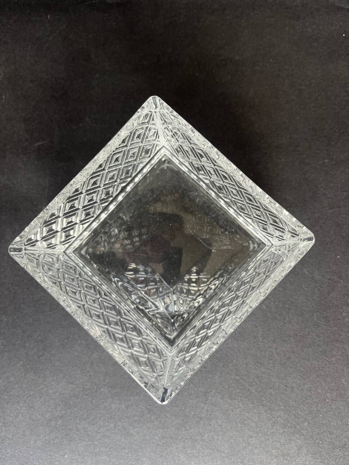 Vintage molded glass candy box