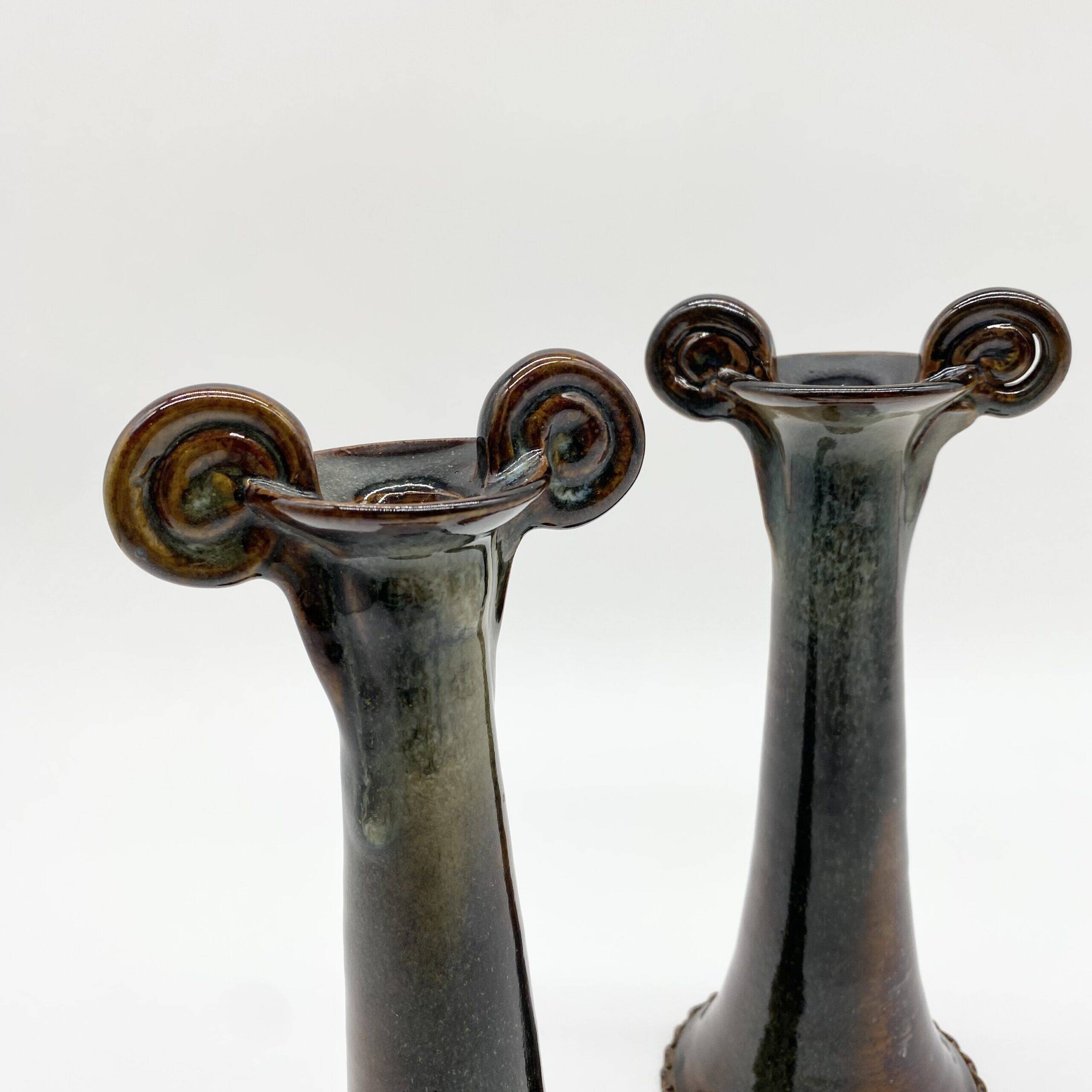 Pair of ceramic candlesticks – "Mouthiers-sur-Boëme", 1960s