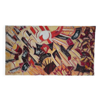 Oil on board Sven Rybin - cosmic arts