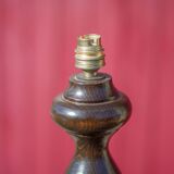 Wooden floor lamp, turned wooden floor lamp, large vintage wooden lamp base