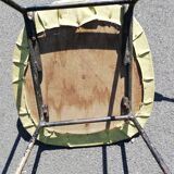 Series of 4 red and yellow vintage chairs