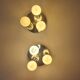 Set of Two Wall Lamps, Flush Mount, Sputnik, Space Age, Italy, 1970s