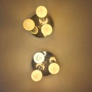 Set of Two Wall Lamps, Flush Mount, Sputnik, Space Age, Italy, 1970s