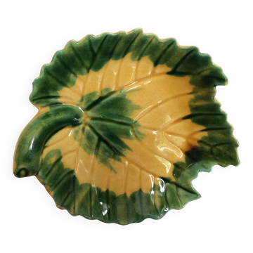Plat feuille barbotine