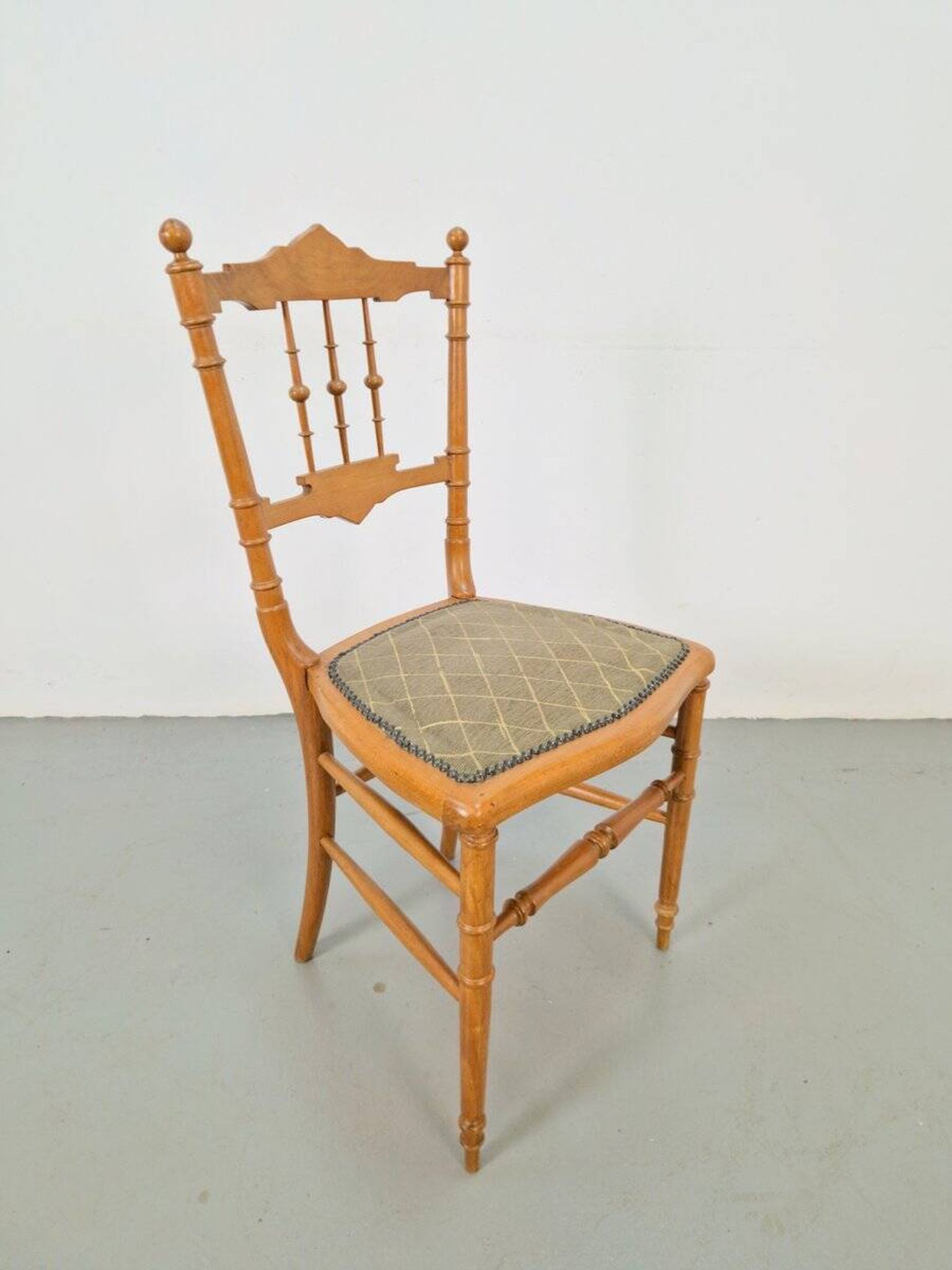 Vintage Chiavari Spool Chair, Italy, 1950s