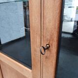 Vintage trend-going two-door raw oak window