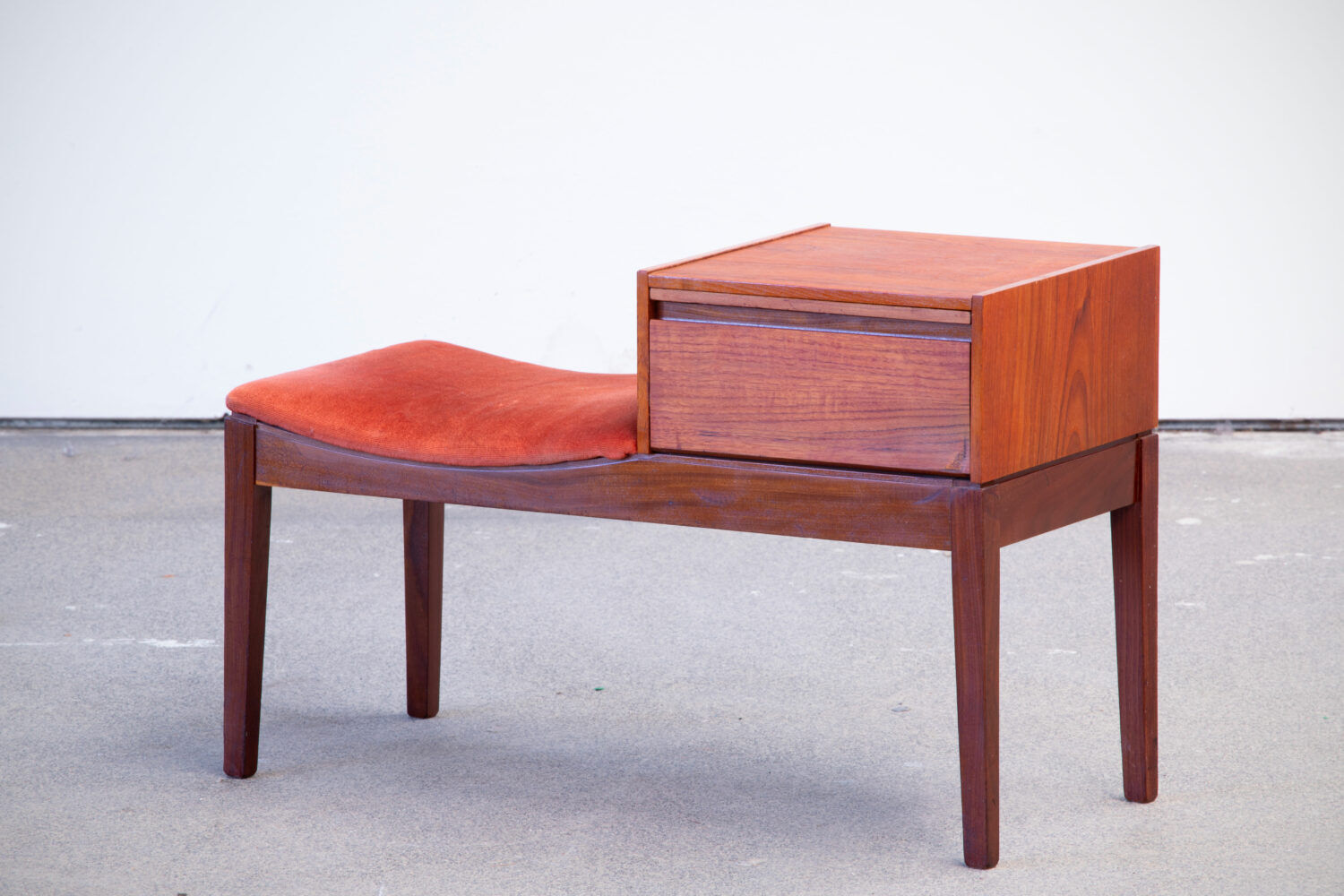 Scandinavian entrance bench, vintage 1960