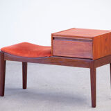 Scandinavian entrance bench, vintage 1960