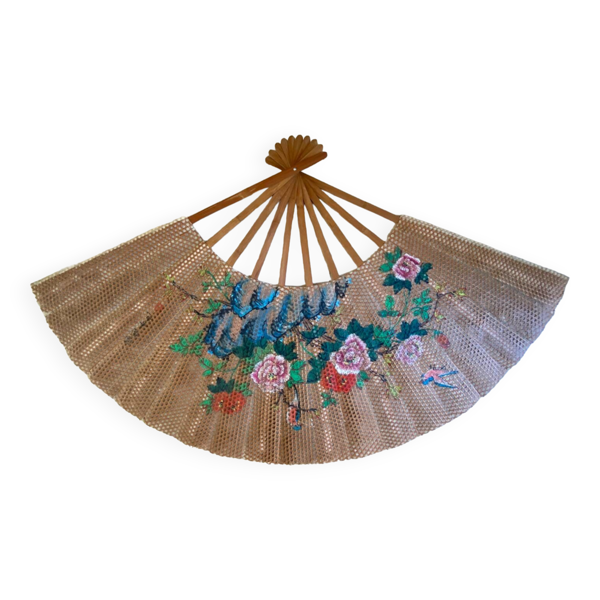 Giant bamboo cane fan