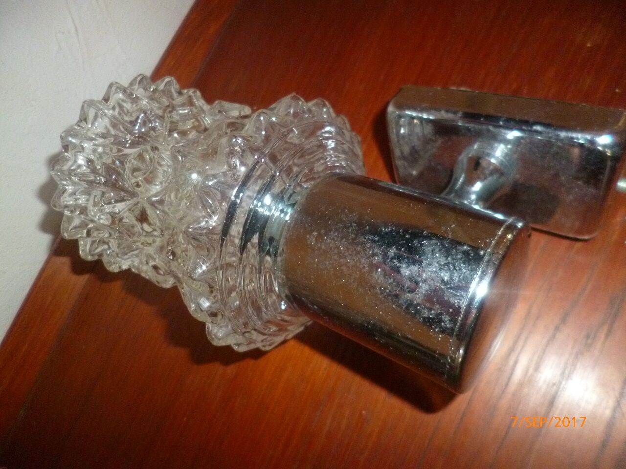 Pair of sconces glass chrome of the years 60/70