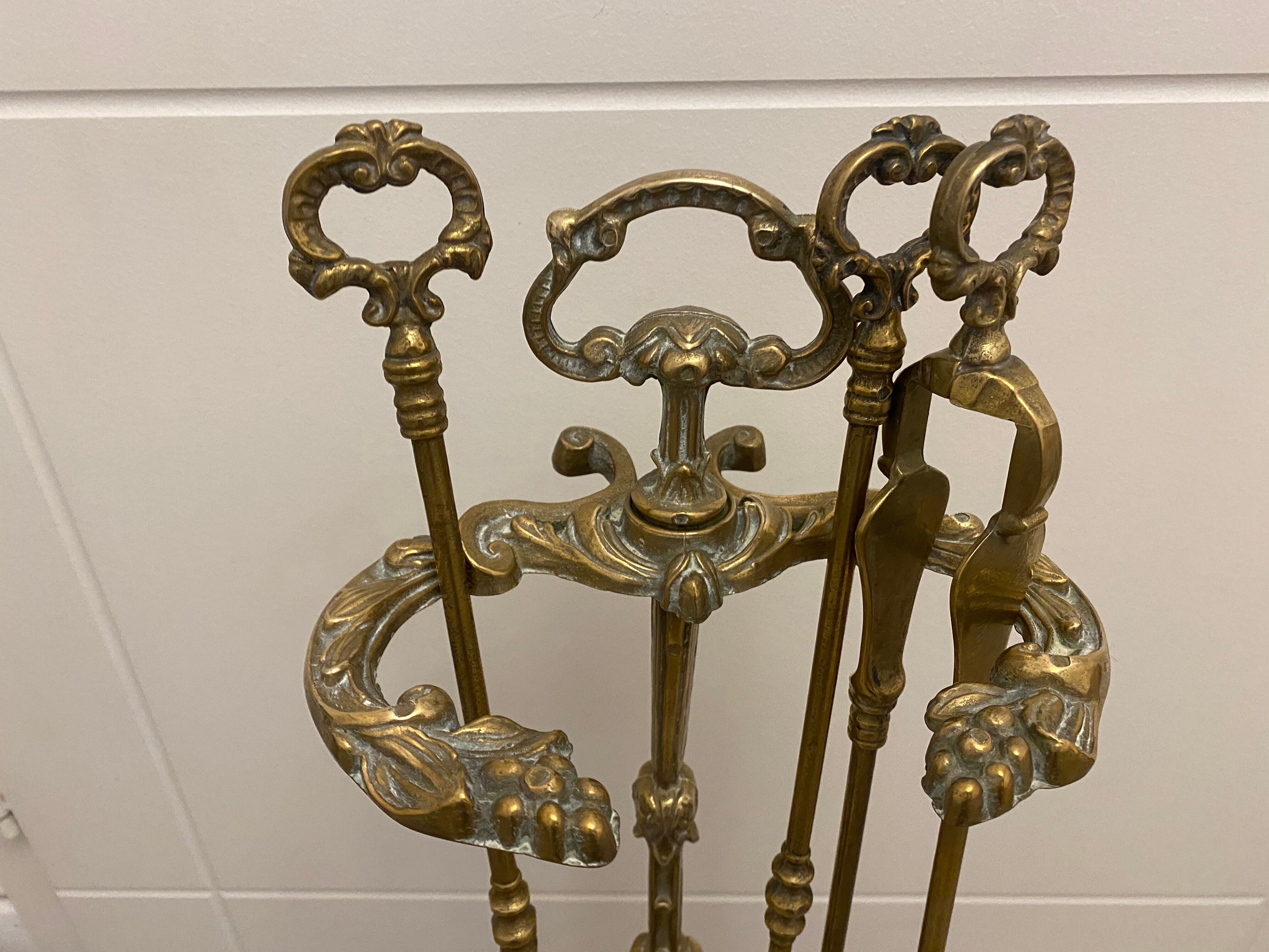 19th-century brass chimney servant Louis Philippe
