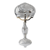 Lampe de table Art Déco formant 'champignon' en cristal taillé, France années 1920