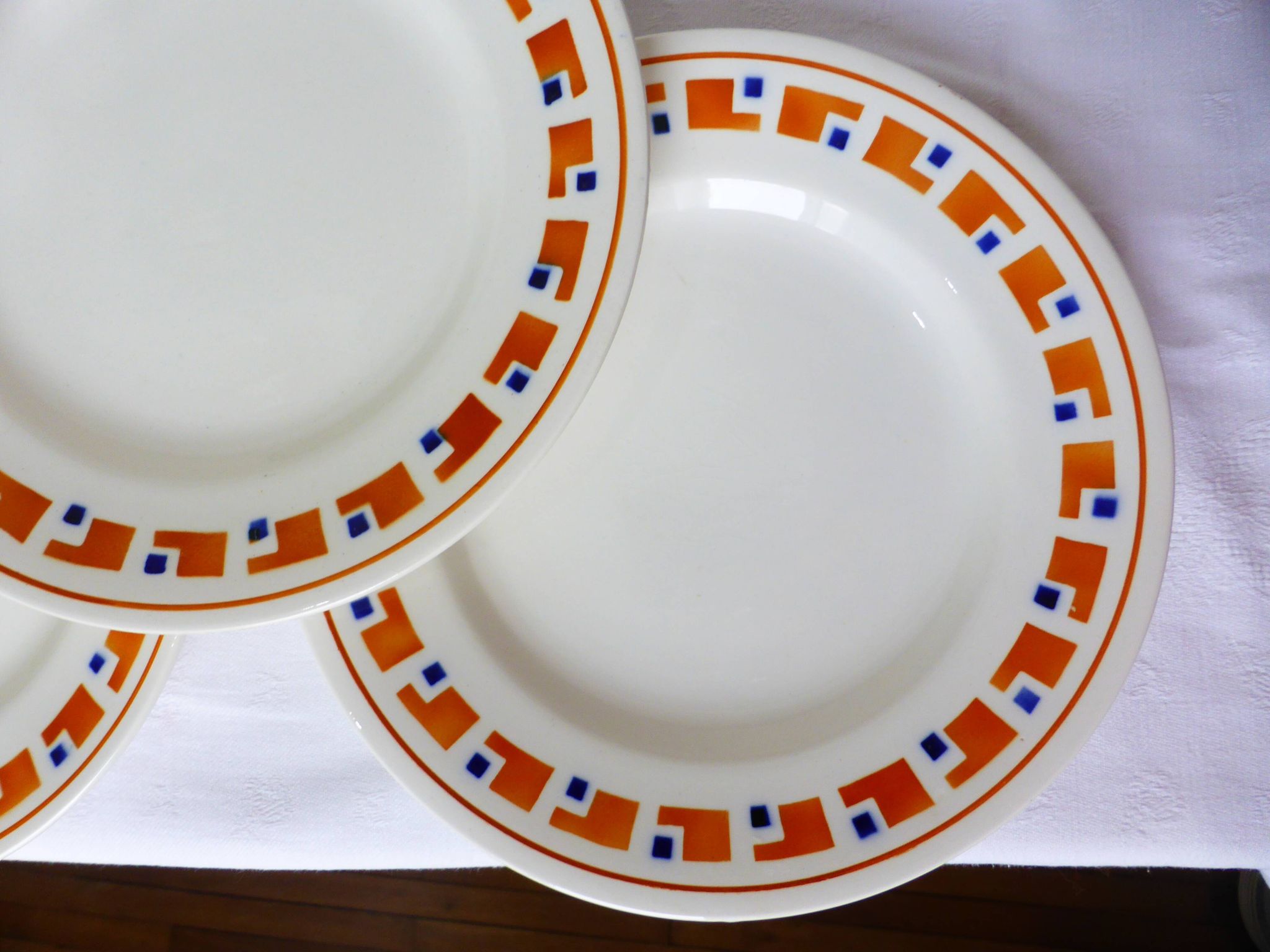 4 flat plates in iron earth of the Salins model Lucette