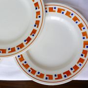4 flat plates in iron earth of the Salins model Lucette