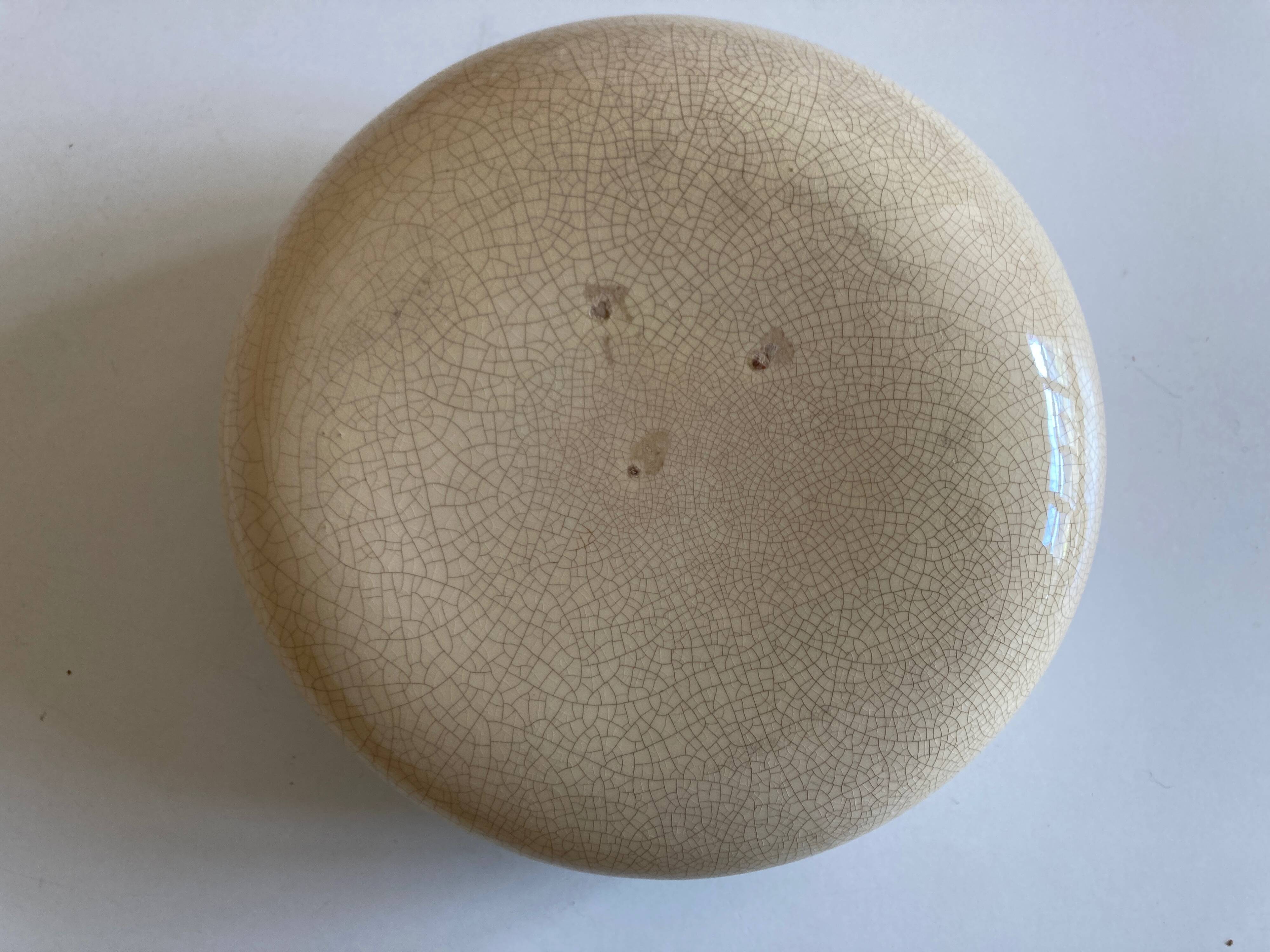 Space age 1970 ceramic pebble ashtray