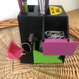 Vintage 80s pencil pot desk organizer