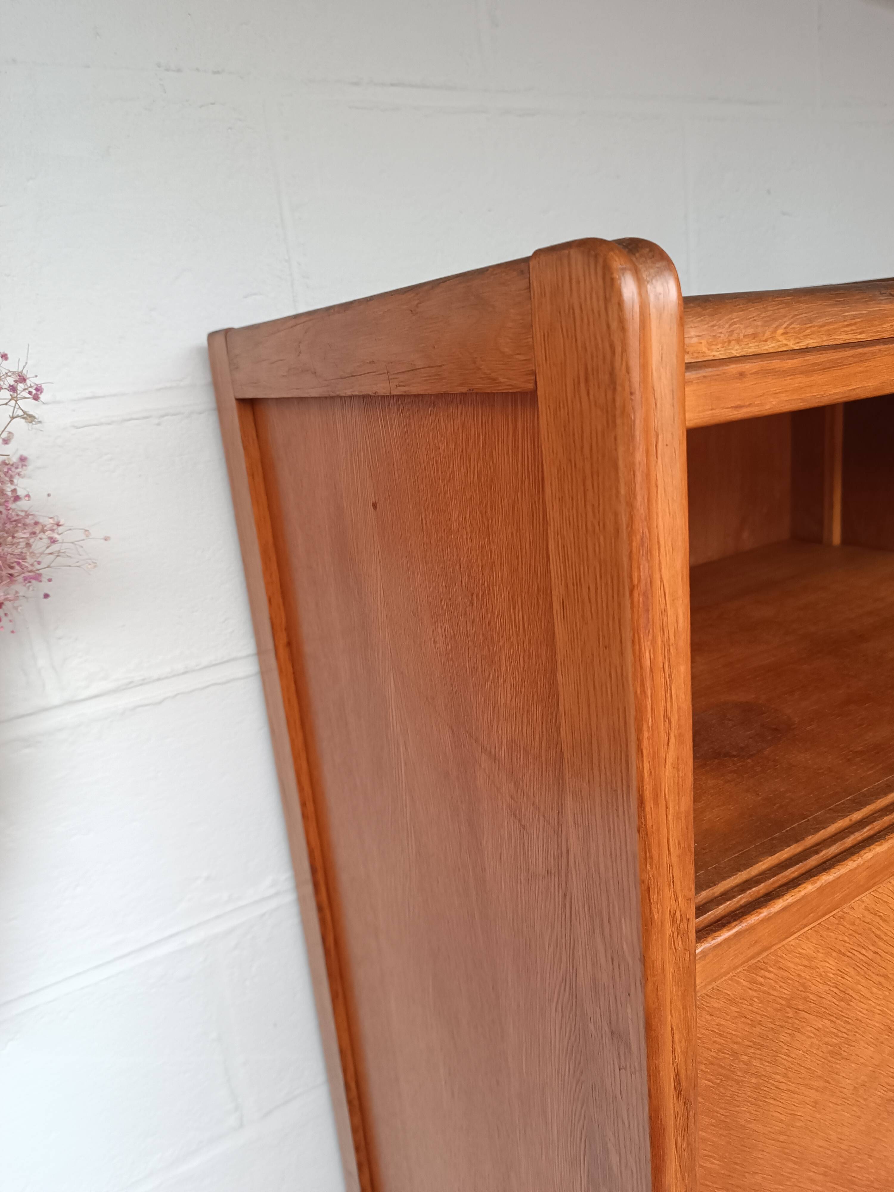 Wing-shaped locker cabinet from the 1950s