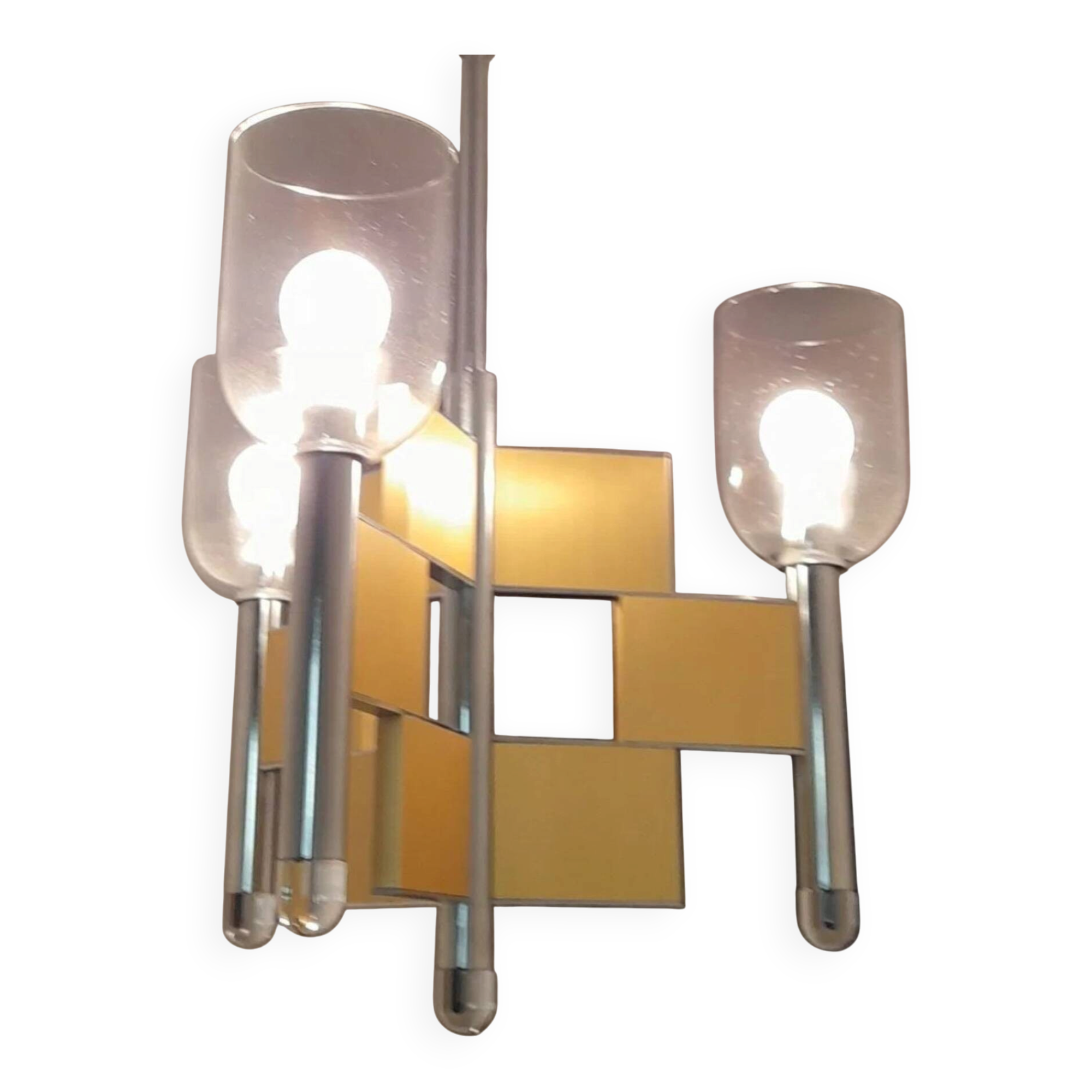 Suspension designed by Gaetano Sciolari, made in Italy. 1970