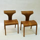 Scandinavian pair of design childrens wood chairs 1950s
