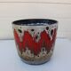 cache-pot 1970 strié rouge