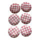 A set of 6 flat plates Nappe Rose Moulin des Loups