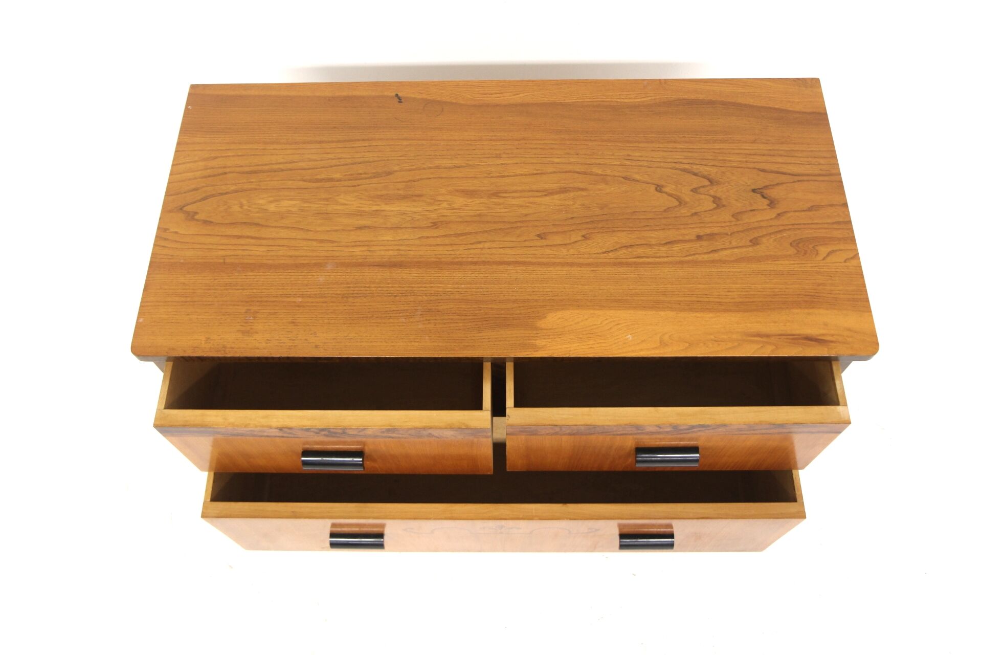 Commode scandinave en orme et en noyer, Swedish Modern, Suède, 1930