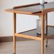 Scandinavian 'Thea' side table in rosewood and laminate, Yngve Ekström