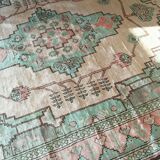 Afghan rug in pastel colors