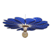 18-petal flower suspension in rattan and English embroidery