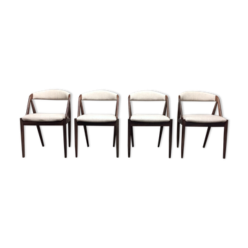 4 chaises par par Kai Kristiansen pour Schou Andersen 1960
