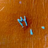 Small handmade glazed clay dish