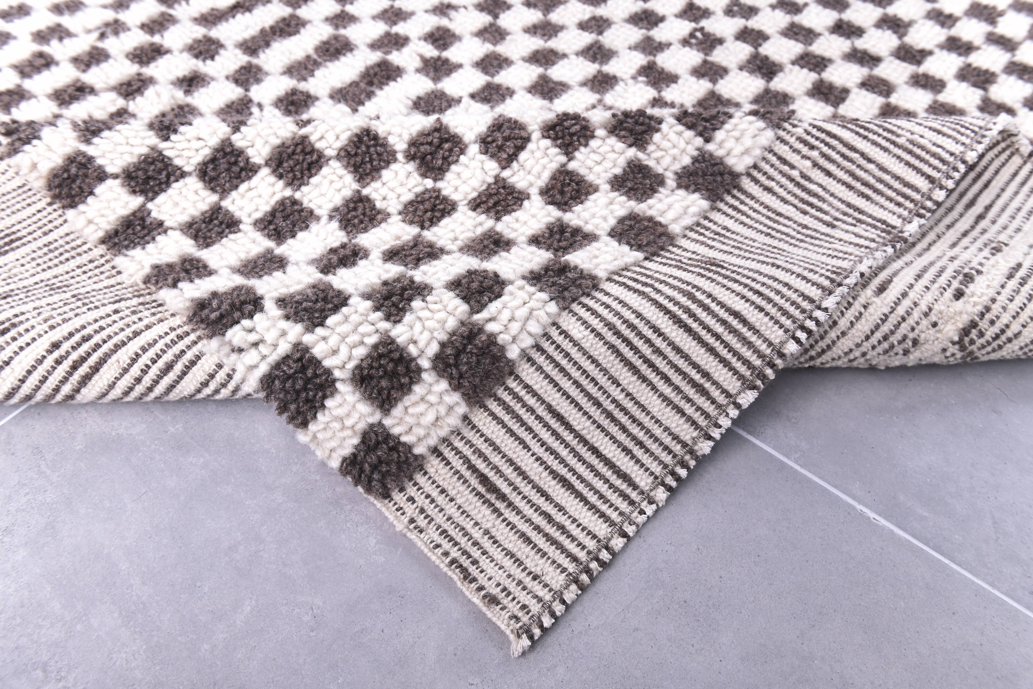 7x10 Checkered Moroccan Rug, 200x298Cm