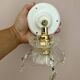 Vintage glass lampshade wall lamp with antique tassels