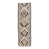 3x10 Brown Beige Persian Kilim Runner Rug, 97x324Cm