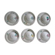 Set de 6 tasses et sous-tasses NBD Limoges enluminées à la main, motifs fleuris