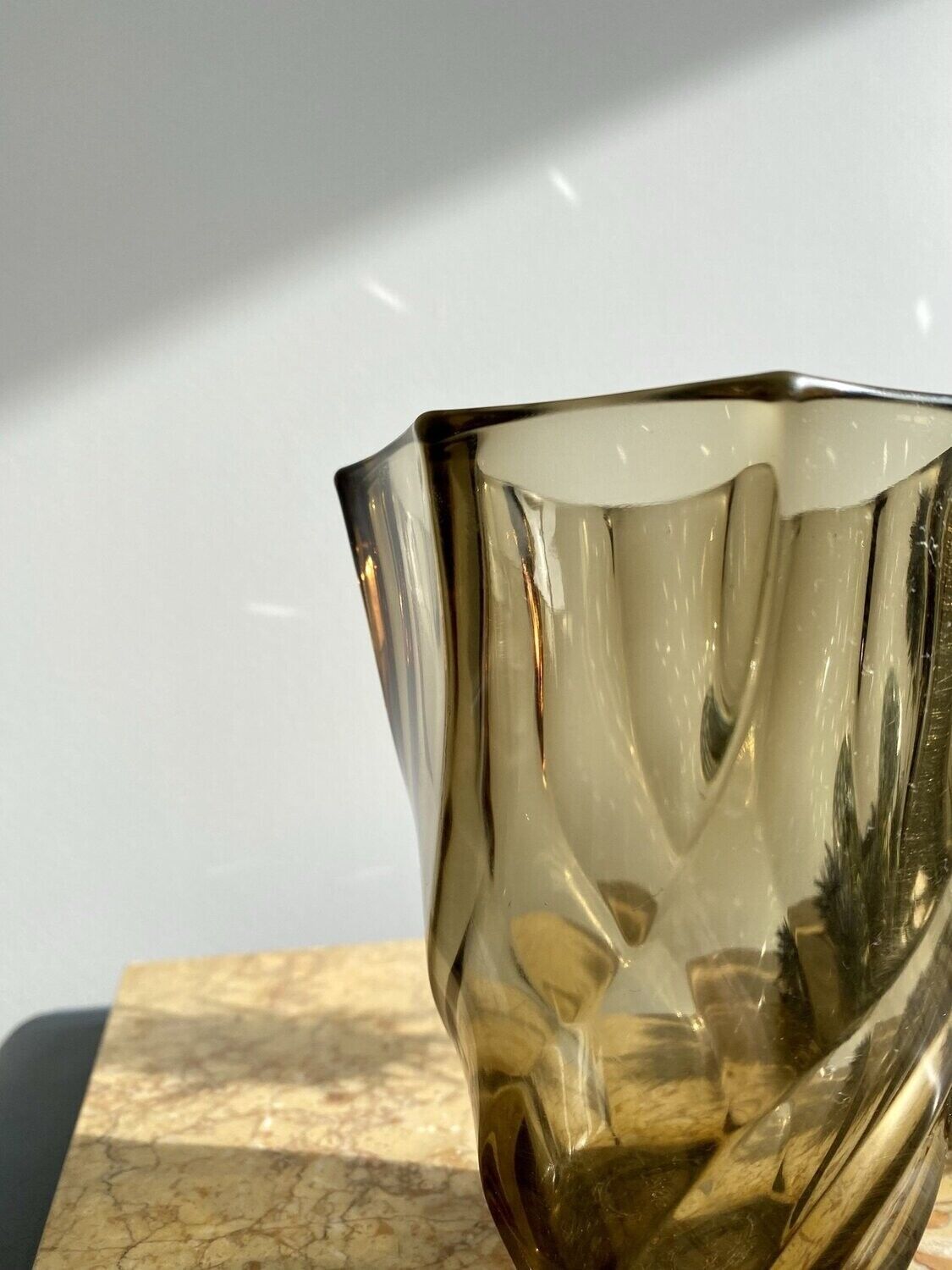 Smoked glass vase