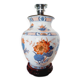 Hand-painted porcelain table lamp, Chinese Imari style.