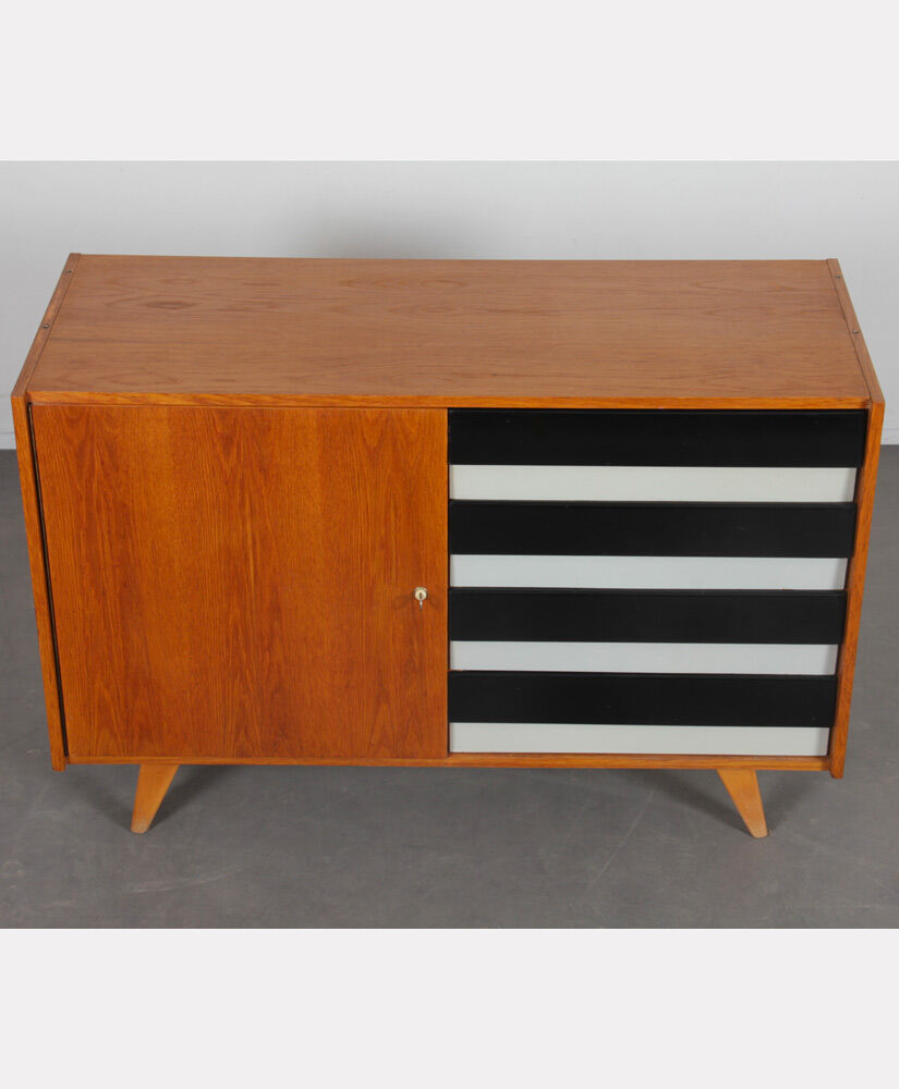 Vintage oak chest of drawers by Jiri Jiroutek, model U458, 1960s
