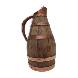 Old wooden cider pitcher