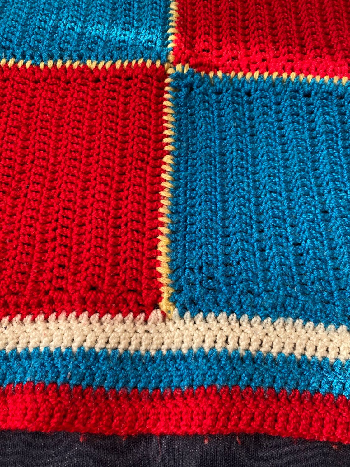 Wool patchwork plaid