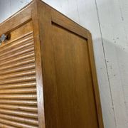 Vintage wooden curtain cabinet – antique office furniture