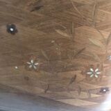 Enfilade and table ebenesterie walnut, mother-of-pearl and lemon tree